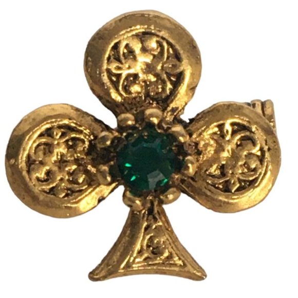Unbranded Jewelry - St Patricks Day Shamrock Pin Small Touch of Green Center Jewelry March Accessory